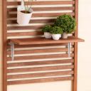 Juliet Solid Wood Garden Shelf - Brown...