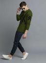 Jump Cuts Striped Men Round Neck Green, Black T-Shirt...