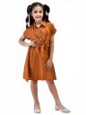 Juniper Fuchsia Rayon Solid Shirt Dress with Front Tie-Up for Girls...