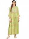 Juniper Women's Chiffon Embroidered Tiered Kurta...