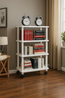 Jureto Book Self Portable Book Shelf, Kids Books Racks White (4)