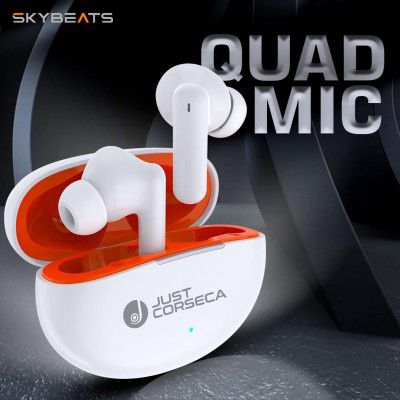 JUST CORSECA Skybeat Wireless Powerbuds | Upto 40 Hrs Playback | Wireless Earbuds 