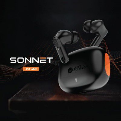 JUST CORSECA Sonnet Wireless Earbuds with Quad Mic | ENC | TWS Earphones 