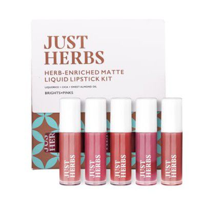 Just Herbs Ayurvedic Liquid Matte Lipstick Kit Set Of 5 With Long Lasting
