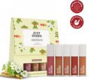 Just Herbs Enriched Liquid Lipstick Kit Set Of 5 Nudes  (Brown, 5 ml)...