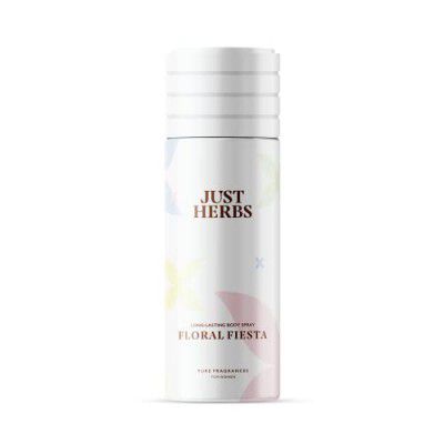 Just Herbs Long Lasting, Refreshing Body Spray, Natural Deodorant for Women - Phthalate-Free Formula,150 ml (Floral Fiesta)
