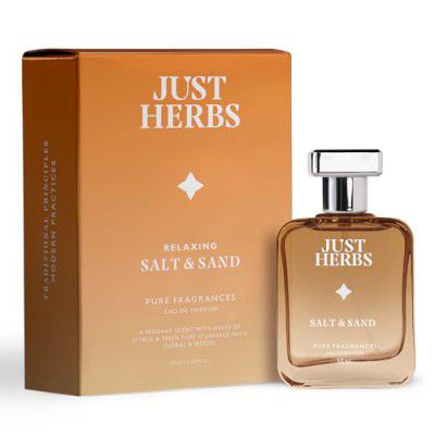 Just Herbs Relaxing Salt & Sand EDP Perfume for Men and Women 50ml, Long Lasting Eau Da Parfum Fragrance Unisex Body Spray