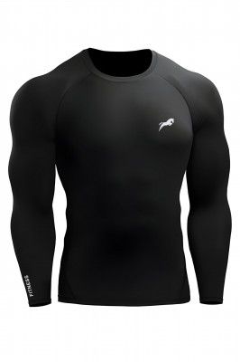 JUST RIDER Full Sleeve Compression T-Shirt - Athletic Base Layer Tights for Fitness