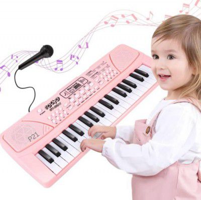 Just97 37 Key Piano Keyboard Toy for Kids P14 37 Key Piano Keyboard with Mic & Charger P14 Analog Portable Keyboard  (37 Keys)