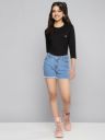 JUSTICE Girls Black T-shirt...