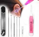 JustLatest Ear Wax Cleaner 6Pcs + LED Ear Cleaner, Ear Cleaning Tool, Ear Wax Remover Tool Kit, Ear Buds, Ear Cleaner Tool, Ear Wax Removal...