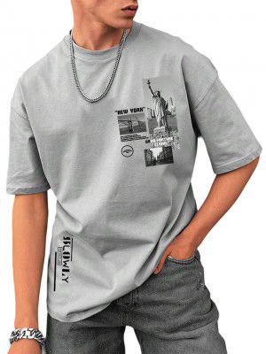 JVX Men Drop Shoulder T-Shirt ||Oversize T-Shirt for Men || Printed T Shirt || T-Shirt (MOT-102)