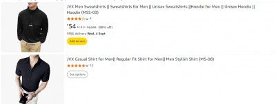 JVX Men Sweatshirts Upto 98% Off