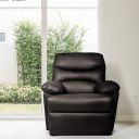 Jyva Recliner Sofa with Leatherette Finish for Home Usage - Color Black...