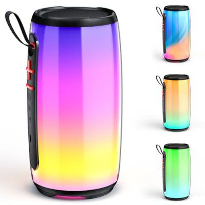 JYX Portable Bluetooth Speaker, Wireless Waterproof Speaker with Colorful Lights