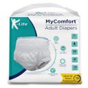 K-life Premium Anti-Bacterial 4layer Absorption Unisex Pant Style Adult Diapers | Pack of 1 | 10 Count | Extra Large (Waist Size 38-65 inch |96-165 cm)...