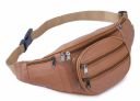 K London Real Leather Tan Waist Bag Fanny Bag Travel Pouch Passport Holder (246_Tan)...