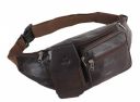K London Stylish Real Leather Brown Waist Bag Elegant Style Travel Pouch Passport Holder with Adjustable Strap (1276_BRN)...