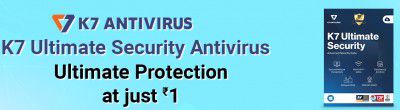 K7 Ultimate antivirus 30 Days Trial Rs.1