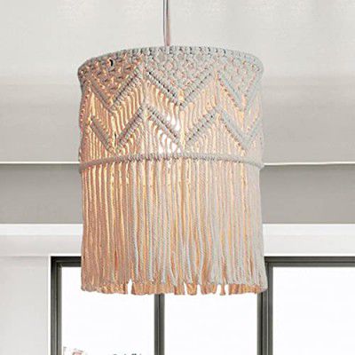 Kaahira Macrame Cotton Chandelier Lamp for Living Room Hall Ceiling 1 Pcs