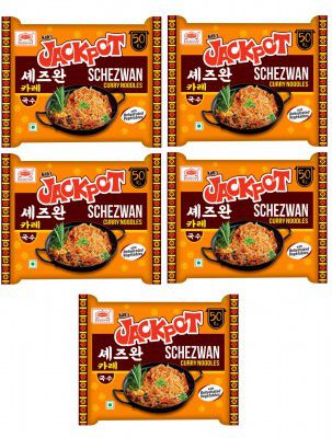 Kab's Jackpot Schezwan Curry Noodles- 100 gm (Pack of 5)