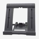 KACA Portable Tabletop Tablet Stand Mobile Holder, Desktop Stand, Cradle, Dock for iPad, Smartphone, Kindle, E-Reader, Fully Foldable, Adjustable Angle, Black...