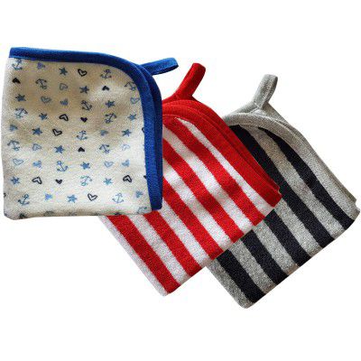 Kadambaby Premium Muslin Baby Washcloths, Baby, Multicolor (Pack of 3)