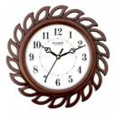 Kadio Analog 24.5 cm X 24.5 cm Wall Clock (Brown, with Glass, Standard)...