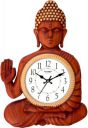 Kadio Analog 42 cm X 28 cm Wall Clock (Brown, With Glass, Standard)...