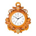 KADIO Wall Clock for Living Room |Analog 28 cm X 23 cm Wall Clock (Brown, with Glass, Standard)...