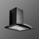 KAFF 60 CM Auto Clean Curved Glass Kitchen Chimney, 1000 m3/hr Suction Capacity with Push Button, Heavy Duty Baffle Filter (LUXOR DHC 60, Black)...