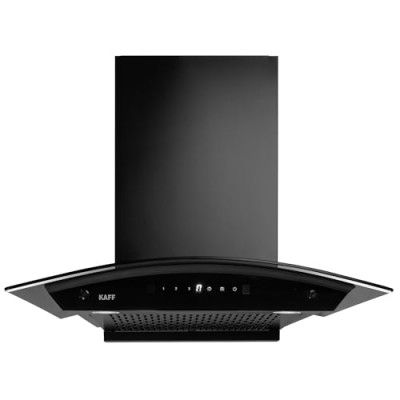 KAFF K-Series KEC 60A Curved Glass Filterless Auto Clean Kitchen  Suction Capacity with Touch & Motion Sensor (Black)