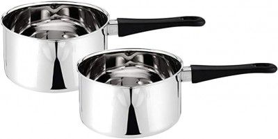 KAISERHOFF KHIN1010 Stainless Steel Saucepan Set, 1.2L + 1.2L, 2 Piece (Silver)