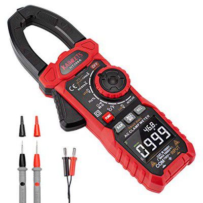 KAIWEETS Clamp Meter 1000A True RMS AC Current Amp Meter, Inrush, VFD, LOZ Mode, 6000 Counts, Measures Current AC/DC Voltage Temperature Capacitance Resistance Diodes Continuity Duty-Cycle