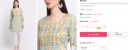 KALINI Cream-Coloured & Blue Floral Printed Thread Work Pure Cotton Thread Work Kurti...