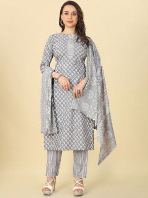 KALINI Ethnic Motif Printed Kurta with Trousers & With Dupatta