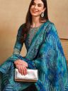 KALINI Ethnic Motifs Printed Thread Work Straight Kurta With Trouser & Dupatta...