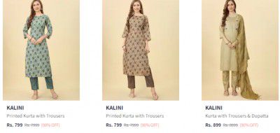 Kalini Women Kurta Sets Upto 90% Off