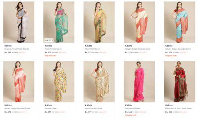 Kalista Sarees Upto 90% Off | Start at Rs 352