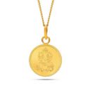 KALYAN JEWELLERS 24K (999) Purity Lord Ganesh Gold Coin Pendant 2 Gms...