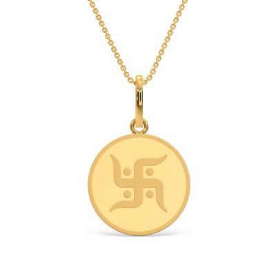 KALYAN JEWELLERS 24K (999) Purity Swastik Gold Coin Pendant 2 Gms