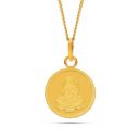 KALYAN JEWELLERS Women 24K (999) Purity Goddess Lakshmi Gold Coin Pendant 2 Gms...