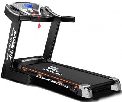 KAMACHI KTM-03 2.5HP( 4.0HP Peak) DC-Motorised Treadmill ( Max Speed:14 km/hr, Max Weight: 110 Kg ) with DIY-video call installation and Foldable & Moveable