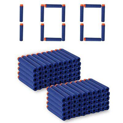 KAMAKA Toy Bullet Foam Dart Bullets for Nerf N-Strike Elite Guns Soft Bullets (100 PCS, Blue)