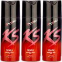 Kamasutra KS Spark Spark Spark Deodorant Spray - For Men  (450 ml, Pack of 3)...