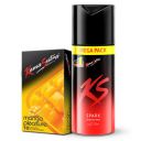 KamaSutra Spark Deodorant Mega Pack 220 ml and Mango Flavoured Condoms - 10 Count...