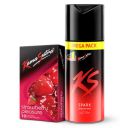 KamaSutra Spark Deodorant Mega Pack 220 ml and Strawberry Flavoured Condoms 10 Count...