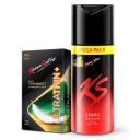 KamaSutra Spark Deodorant Mega Pack 220 ml and Ultrathin+ Condoms 10 Count...