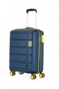 Kamiliant American Tourister Harrier Zing 56 Cms Small Cabin (Pp) Hard Sided 8 Wheels Spinner Suitcase (Navy) (Double Wheel), Blue...