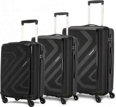Kamiliant by American Tourister  Hard Body Set of 3 Luggage - Kam Kiza Sp 3Pcset -Black - Black
